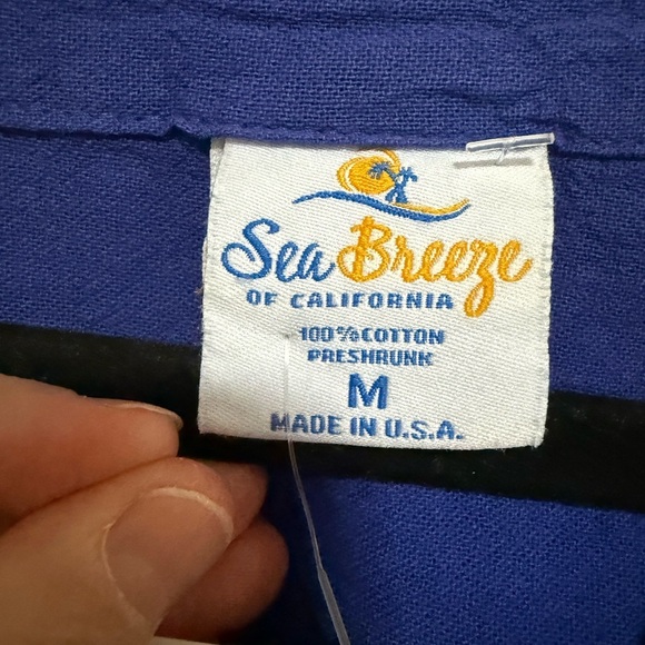 Sea Breeze of California Royal Blue Cotton Top and Pants Set Size Medium NWT - Picture 6 of 13